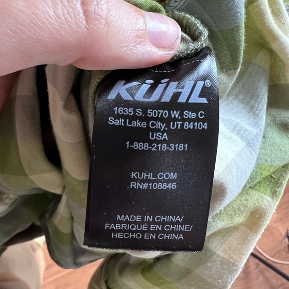 Kühl Men’s Tapered Fit Short Sleeve Button Down Plaid Shirt - Picture 5 of 7